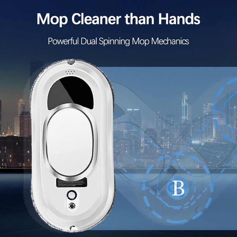 gernie Window Cleaner Robot, Smart Glass Cleaning Robotic with Intelligent Planning and 5600Pa Strong Suction, for Windows up to 6 x 4m - UK Plug, 90-240V