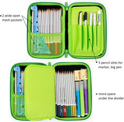 School Boys Pencil Bag Pen Case with Compartments - Large Capacity Students Stationery Pouch with Zipper Closure - Cute Accessories Storage Box Organizer for Kids Girls Toddlers