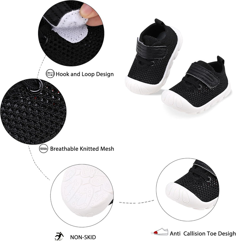 Baby Toddler Non-Skid Sock Shoes Indoor Slipper Breathable Cotton Mesh Lightweight Sole Infant Boy Girls Kids Children