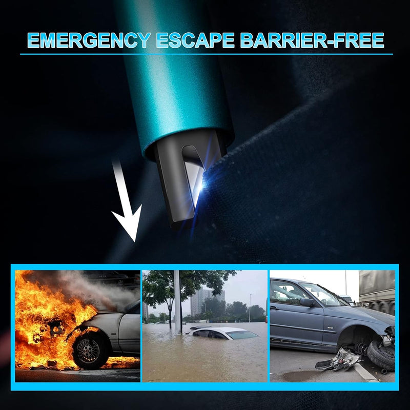 JOYKFOX Sopingo Car Emergency Window Breaker seat Belt Cutter and Glass Breaker car Safety Hammer Escape Tools Broken Window Keychain car Safety Tools 2 Pieces Blue