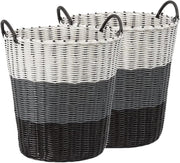 SKY-TOUCH Laundry Hamper Clothes Storage Basket with Handles Washing Bin Dirty Clothes Storage,for Bathroom Bedroom Closet, Household,Bathroom Laundry Basket,34 46 45cm,1 piece - 2 pack Laundry Hamper Clothes Storage Basket