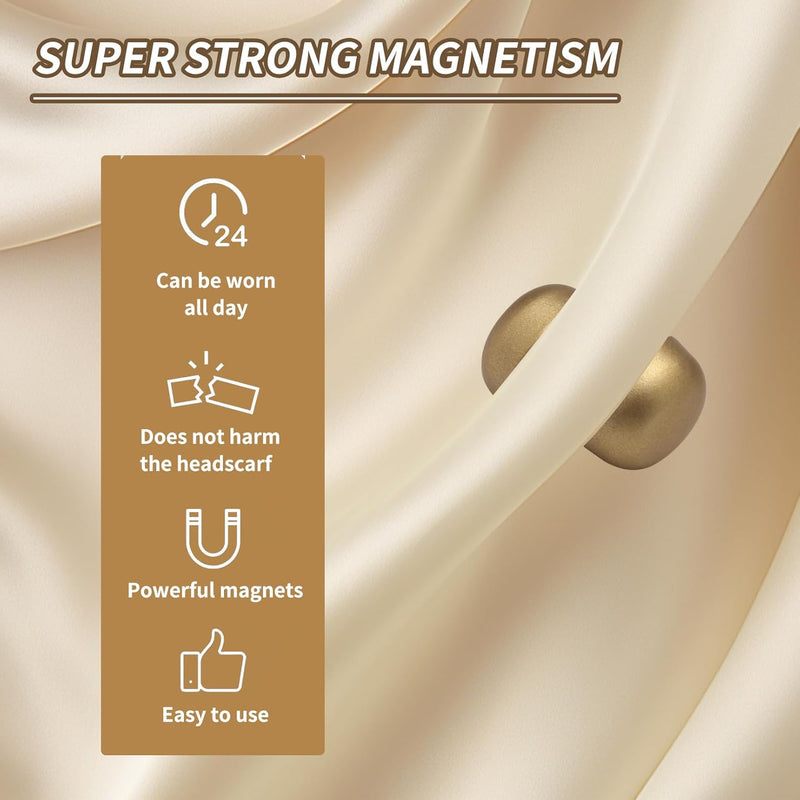 8pcs Hijab Magnets,Hijab Magnetic Pins,Multi-Use Magnetic Buttons Stylish and Unique Pearl Clips Fashion Suitable for Diy Muslim Women Clothing Scarf Dress Accessory,Pinless Brooch for Women
