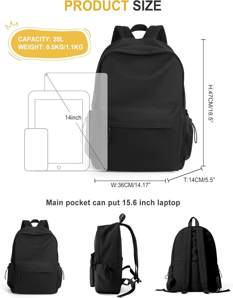 VECAVE Lightweight Casual Laptop Backpack Purse for Women,Travel Backpack with laptop compartment