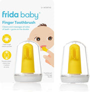 SmileFrida: Baby's First Finger Toothbrush, 3 Months and Up, Triple Angle Bristles, Soft Toothbrush Bristles, Toothbrush + Storage Case - Finger Toothbrush for Babies (3M+)