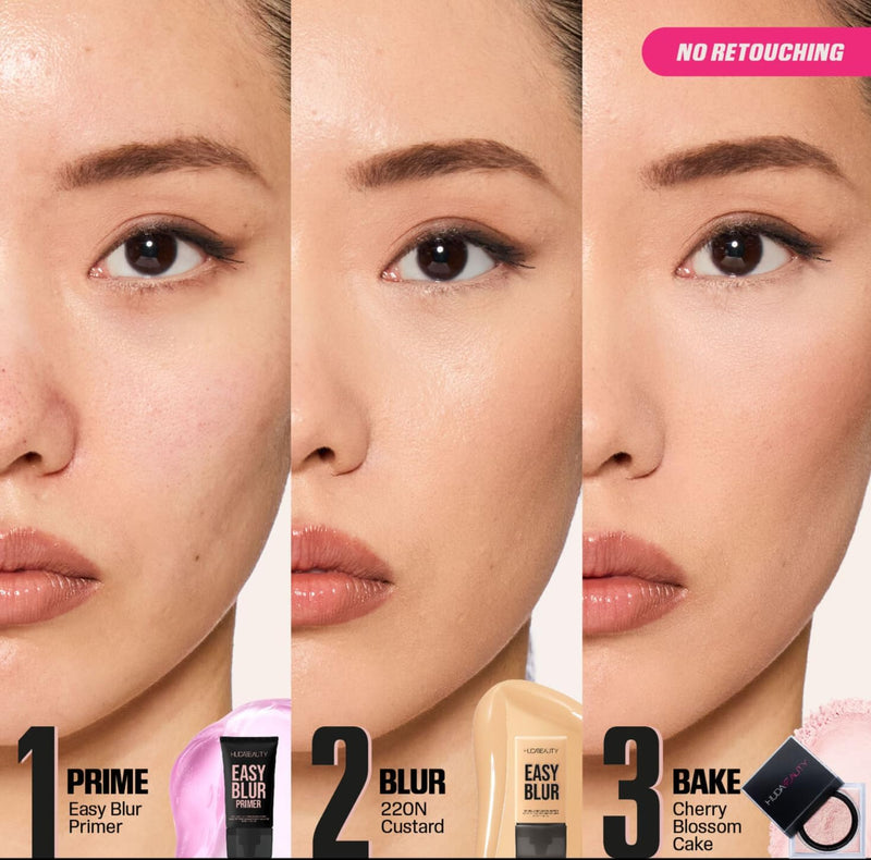 Huda Beauty Easy Blur Natural Airbrush Foundation, Custard 220N, 30ml