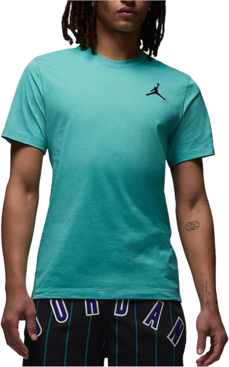 Mens M J JUMPMAN EMB SS CREW TEES AND T-SHIRTS - WASHEDTEAL(MIDNIGHTNAVY)