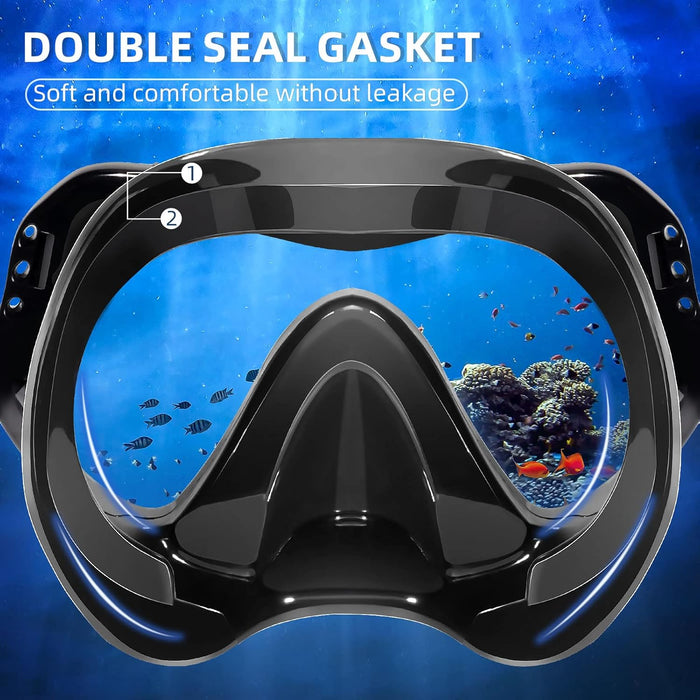 Kids Swim Goggles Diving Mask with Nose Cover for Youth Anti-Fog Clear View