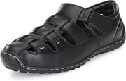 Men's Tan Fisherman Sandals - Black