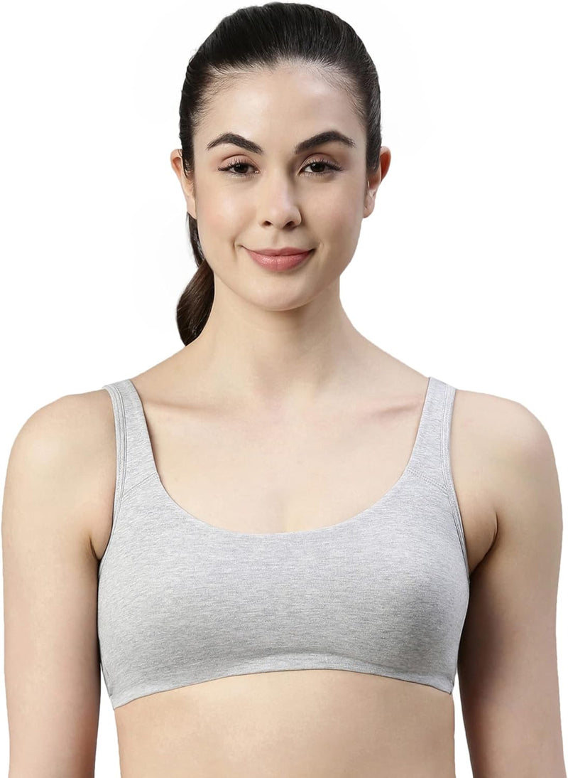 Women SB06 Non Padded Non Wired Bra (pack of 1) - Grey Melange