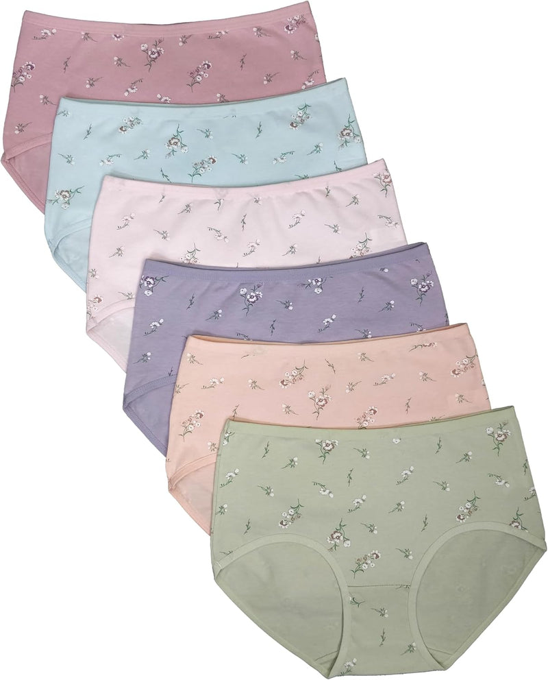 Premium Cotton Four-way stretch Panties - MULTIPACK - Regular and Plus Sizes - Classic Briefs for Women