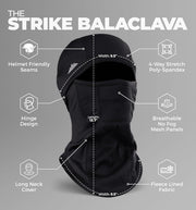 Balaclava Ski Mask - Winter Face Mask for Men & Women - Cold Weather Gear for Skiing, Snowboarding & Motorcycle Riding - black