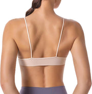 Dress Cici Women'S V Neck Triangle Strappy Sport Bra With Strappy Shoulder Strap