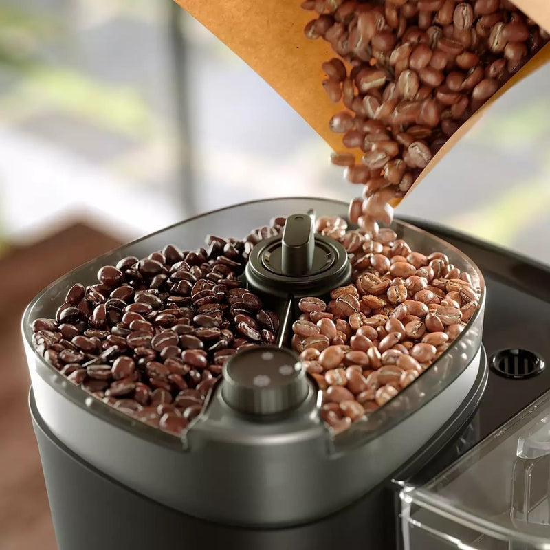 Philips All-in-1 Brew Drip Coffee Maker With Built-in grinder - 10 cups, Permanent filter, Duo-bean Container, LED Display - HD7900/50