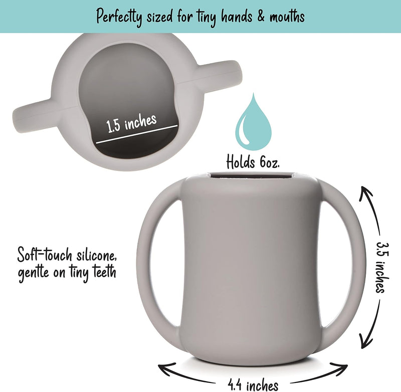 PrimaStella Unbreakable Silicone Baby and Toddler Training Cup (Periwinkle)
