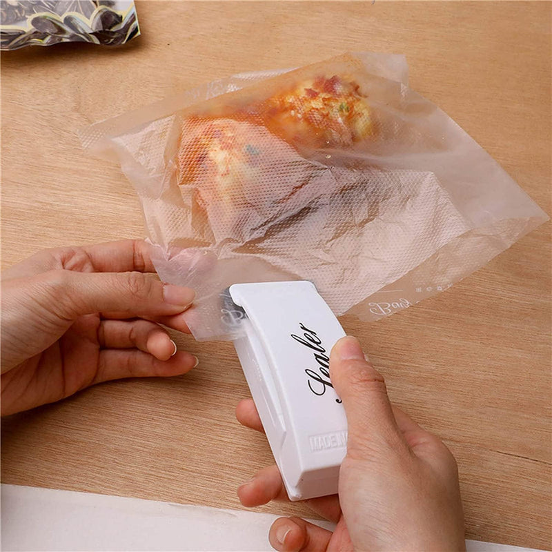 KASTWAVE Portable Mini Handheld Sealing Household Machine, Bag Sealer Mini Heat Seal for Food Storage, Handheld Kitchen Gadgets Sealing Resealer for Chip Bags, Plastic Bags, Snack Bags (1Pcs)