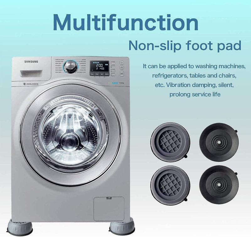 4Pcs Pack Anti Vibration Feet Pads Washing Machine Shock Absorption Rubber Mat Anti-Vibration Pad Dryer Universal Fixed Non-Slip Pad