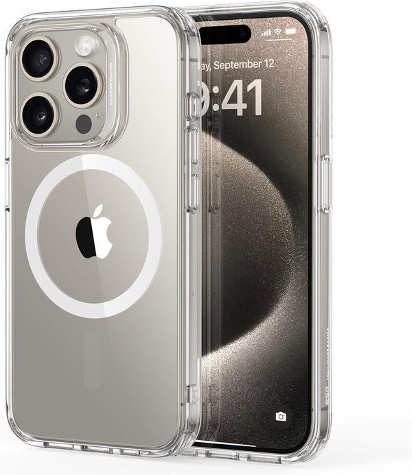 ESR for iPhone 15 Pro Max Case, Compatible with MagSafe, Military-Grade Protection, Yellowing Resistant, Scratch-Resistant Back, Magnetic Phone Cover for iPhone 15 Pro Max, Classic Series, Clear - iPhone 15 Pro Max A-Clear