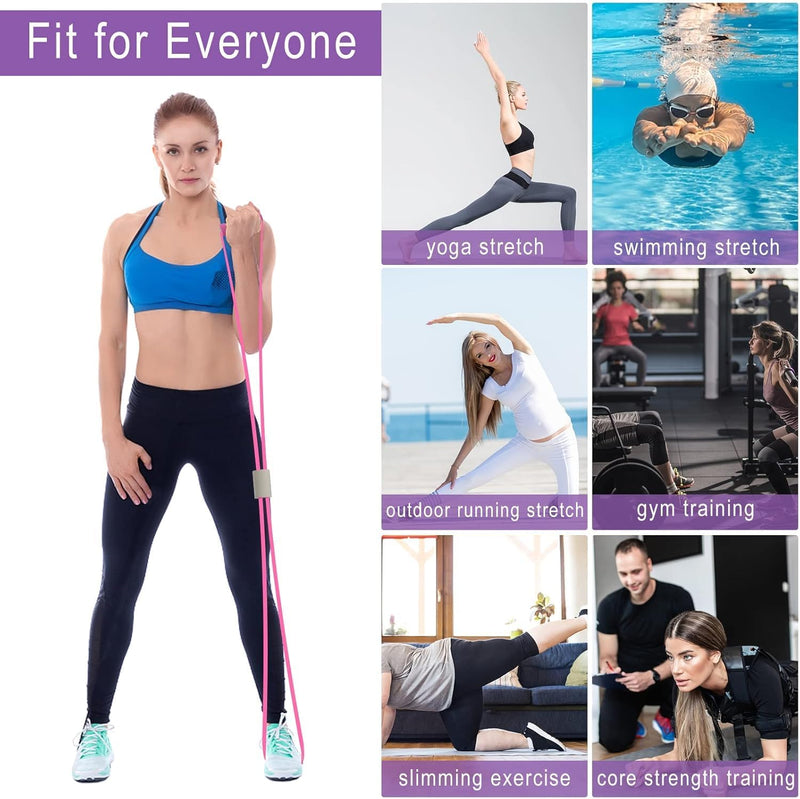 Figure 8 Resistance Bands, Yoga Resistance Band Stretch Fitness Band, Pull Rope, Chest Arm and Shoulder Stretch Bands Exercise Equipment for Home Workout, Physical Therapy, Strength Training
