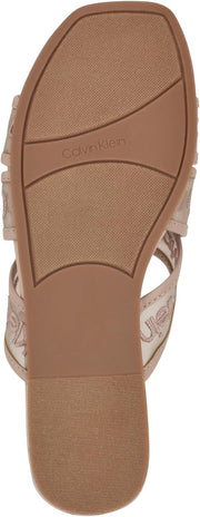 Women's Bestina Flat Sandal - Light Natural Logo 110