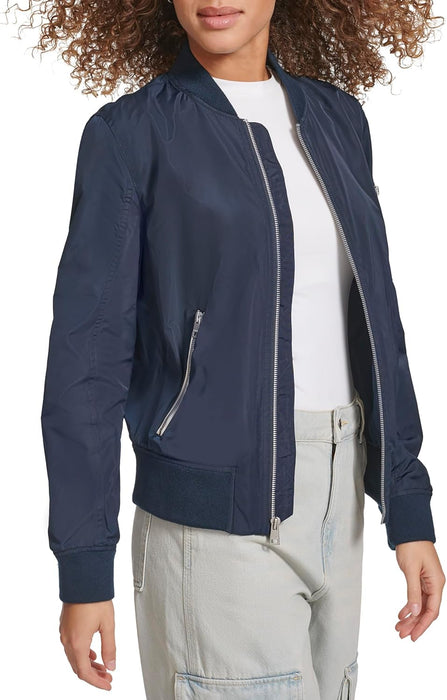 Levi's Women's Women's poly bomber jacket with contrast zipper pockets Jacket