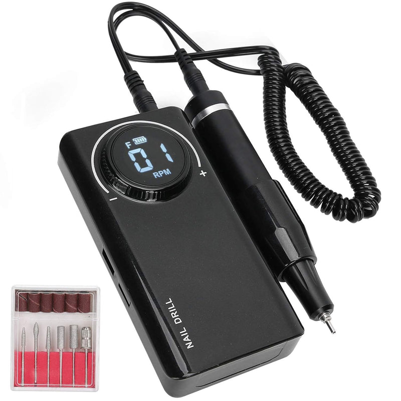 Oreq Professional Nail Drill Machine, 35000rpm Rechargeable Portable Electric Nail Drill Pen for Acrylic Gel Nails, Nail File Manicure Pedicure Tools for Nail Salon(black)