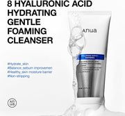 Hydrating Gentle Foaming Cleanser, Hyaluronic Acid, Glycerin, Zinc, Panthenol, Korean Face Wash for Dry Skin, for Double Cleansing, Korean Skincare (150ml/5.07fl oz.)