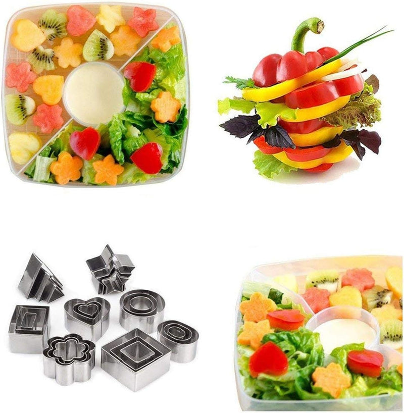 24 Pcs Cookie Stainless Steel Mold Set Food Fruits Biscuits Cutters For Icing Pastry Sugar Craft Cake Decoration With Box