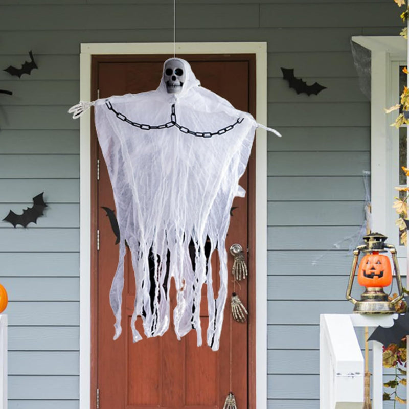 Halloween Hanging Decorations - Skeleton Hanging Ghost Flying Scary Skull Skeleton Decorations for Outdoor Indoor Party Props Haunted House Halloween Decoration (style 5) - style 4