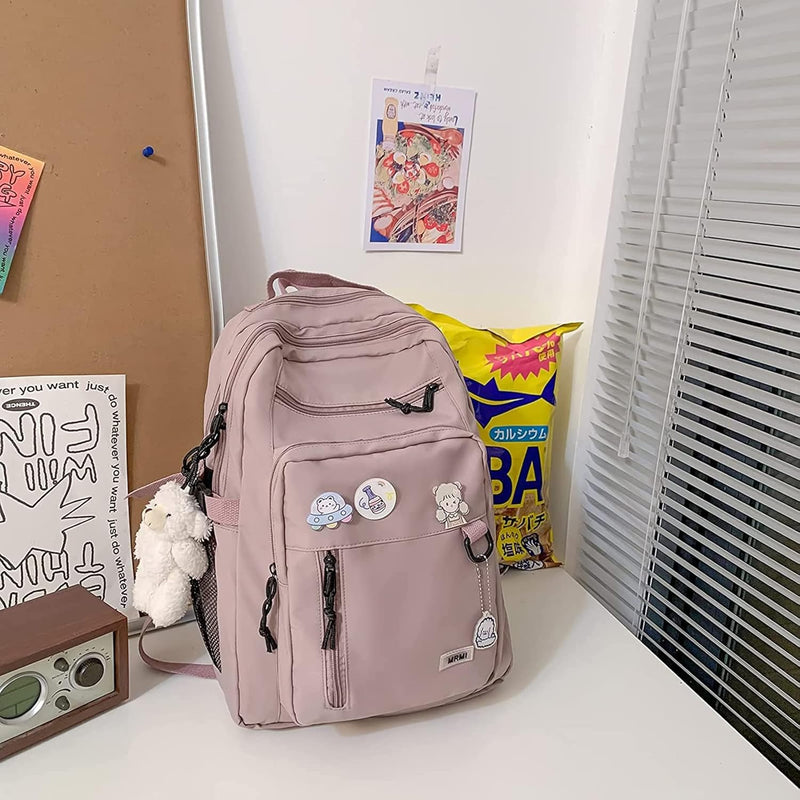 Cute Aesthetic Backpacks, School Backpack Teen Lightweight College Daypack for Teens Girls Women Students