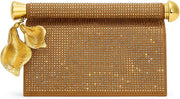 Women's Holly Metal Pendant Embellished Clutch - Champagne