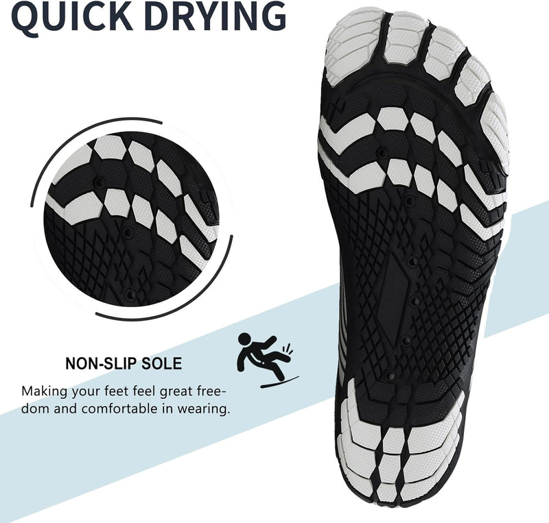 OUSIMEN Water Shoes Womens Mens Quick-Dry Non-Slip Soft Barefoot Swimming Shoes for Pool Beach Aqua Sports Outdoor Surf Water Park Yoga Shoes
