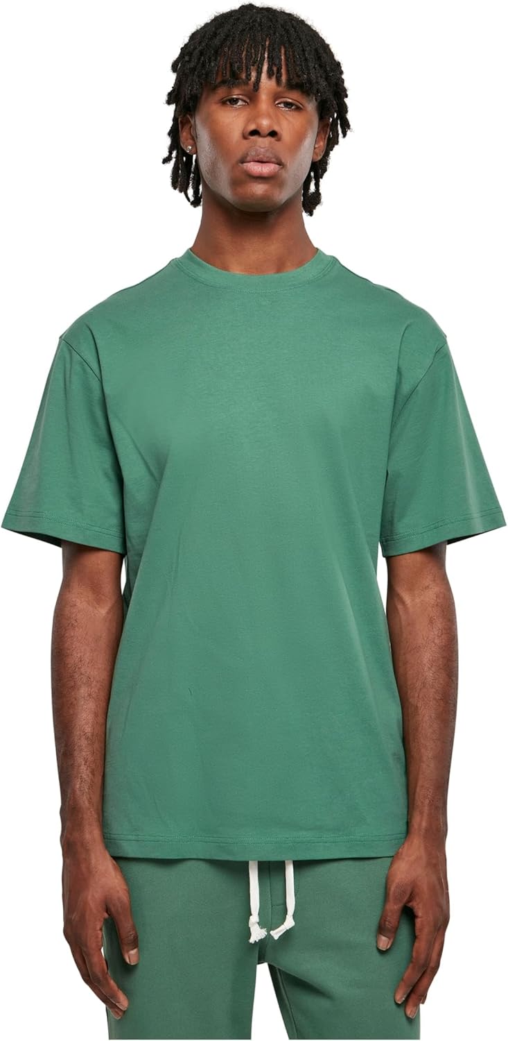 mens Tall Tee Oversized T-Shirt Oversized Short Sleeves T-Shirt with Dropped Shoulders, 100% Jersey Cotton (pack of 1) - Leaf