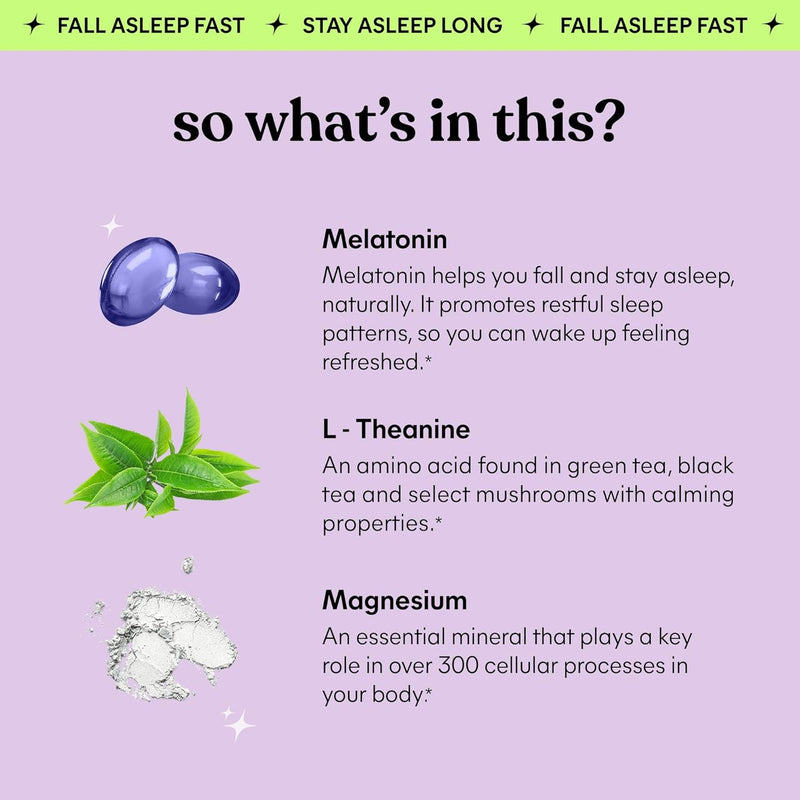 Sleep Gummies with 5mg Melatonin, Elderberry, Magnesium, L-Theanine, Chamomile and Lavender, Drug-Free Nighttime Sleep Aid, Vegan, Gluten Free, Gelatin Free, Non GMO, Berry Flavored (60 Count)