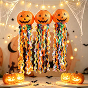 Goodern Halloween Pumpkin Paper Lanterns,3PCS Hanging Halloween Decorations