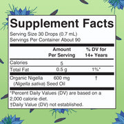 Black Seed Oil Liquid Drops by 3 Month Supply USDA Black Cumin Seed Oil for Immune Support, Heart Health, Hair, and Skin Sugar Free Vegan Non-GMO Gluten Free 2 Fl Oz - Unflavoured 2 Fl Oz (Pack of 1)