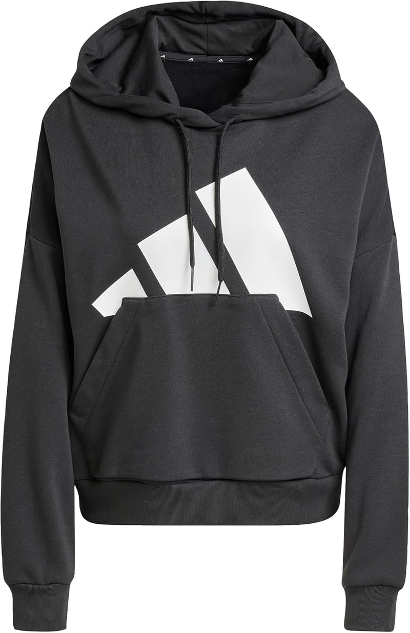 Women's Essentials Big Logo French Terry Loose Hoodie Hooded Sweatshirt (pack of 1) - Black