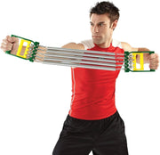 SKY LAND Chest Expander with 5 Adjustable Steel Springs, Portable Upper Body Resistance Trainer for Chest, Arms, Back & Grip Strength, Chrome Plated Springs for Home & Travel Fitness EM-9222