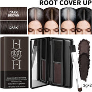 Dual-Color Hair Root Coverage Powder, Water-Resistant & All-Day Wear, Smudge-Resistant for Natural Gray Blending, Instant Root Concealer for Sparse Areas, 6 Dark Brown + Dark