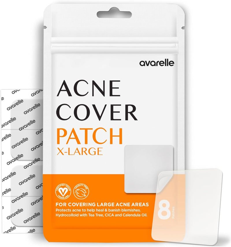 AVARELLE Acne Pimple Patch Absorbing Cover Blemish (XL Square / 8 PATCHES)