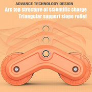 SKY LAND Ab Roller Wheel with Automatic Rebound & Elbow Support, Double Wheel Core Strength Trainer, Abdominal Workout Equipment for Home Fitness, Fat Burning & Core Training EM-9362