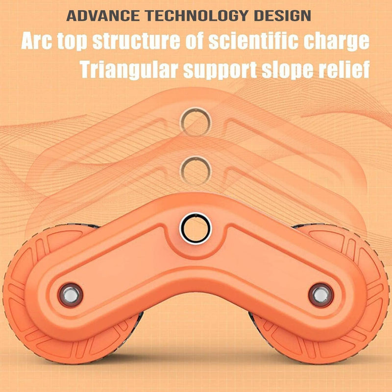 SKY LAND Ab Roller Wheel with Automatic Rebound & Elbow Support, Double Wheel Core Strength Trainer, Abdominal Workout Equipment for Home Fitness, Fat Burning & Core Training EM-9362