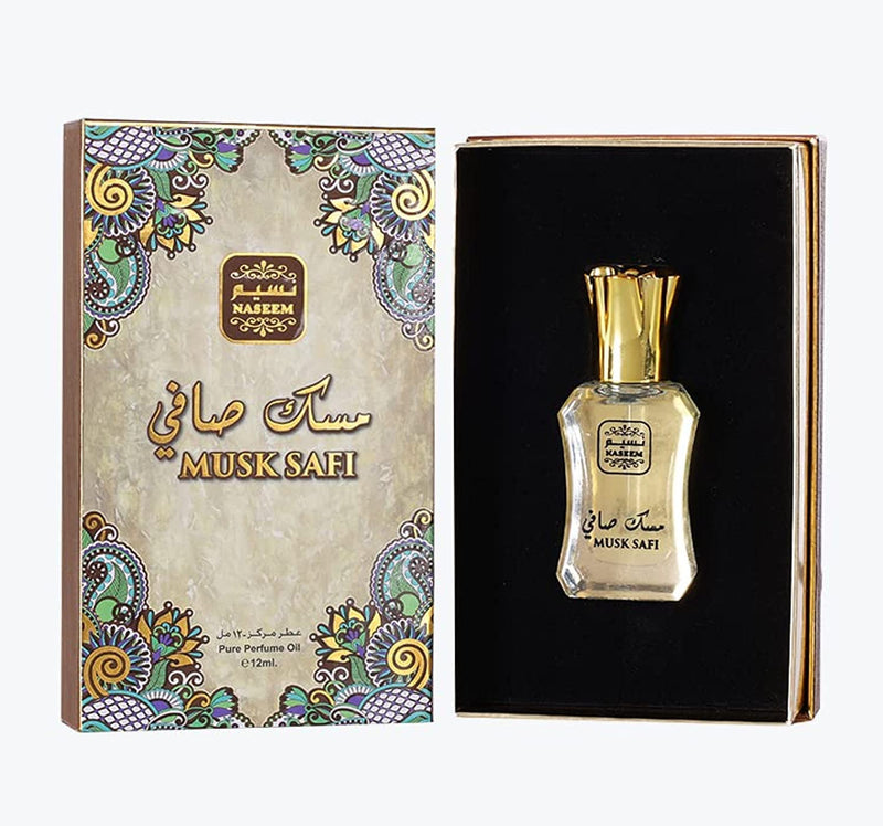NASEEM Musk Safi Perfume Oil 12ml | Premium White Musk Fragrance with Lily of the Valley, Sandalwood & Amber | Long-Lasting Unisex Perfume
