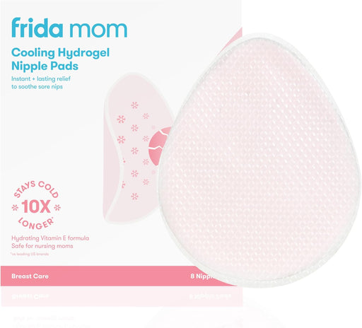 Cooling Hydrogel Nipple Pads 8ct Instant Soothing Relief for Sore Nipples Hydrating Vitamin E Formula Safe for Nursing Moms Disposable & Hygienic Breastfeeding Essentials