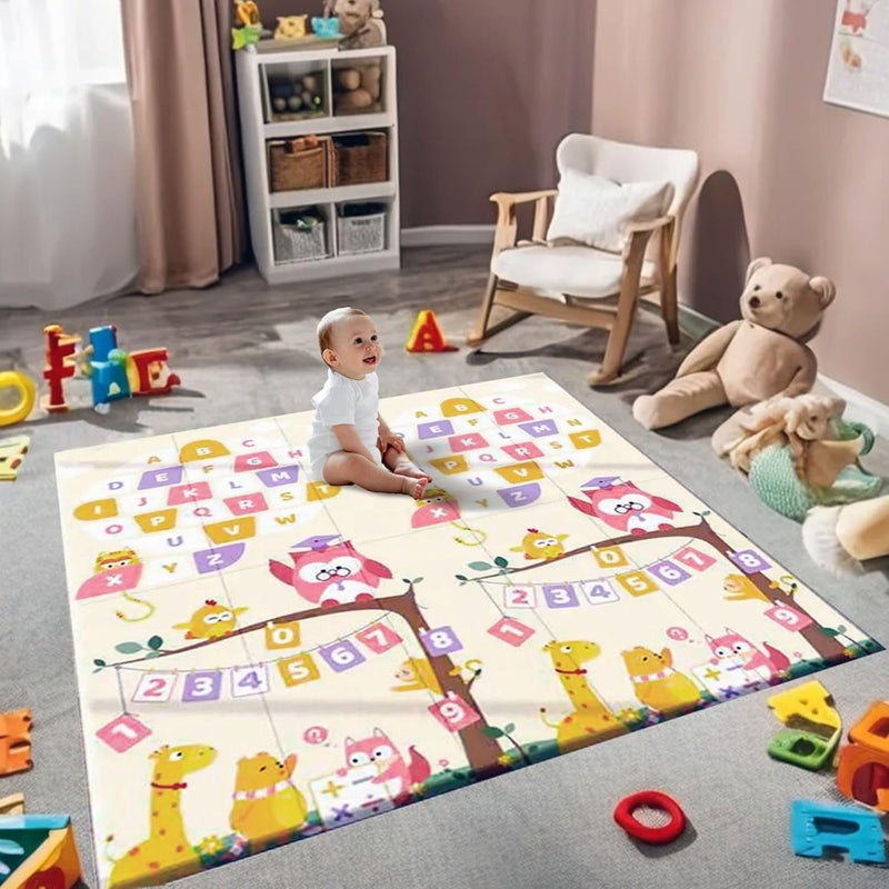 MONAMORE Cute Bear Print Play Mat (200cm X 180cm X 1cm) Playmat Play Babies Extra Thick Crawling Mat Water Proof and Reversible Large Soft for Toddler