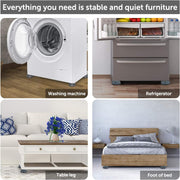 SAKIDOO 4PCS Shock and Noise Cancelling Washing Machine Support,Washer And Dryer Anti-Vibration Pads, Protects Laundry Room Floor,Washing Machine Foot Pads for All Washing Machine