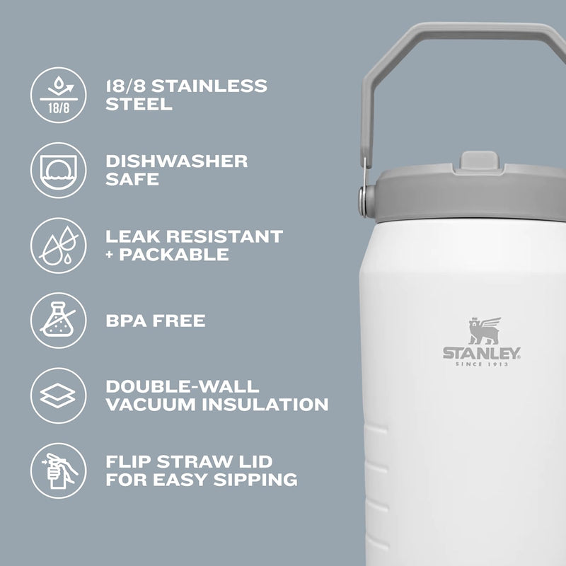 Stanley IceFlow Stainless Steel Tumbler with Straw - Vacuum Insulated Water Bottle for Home, Reusable Cup with Straw Leakproof Flip - Cold for 12 Hours or Iced for 2 Days, 30 Oz, Black 2.0