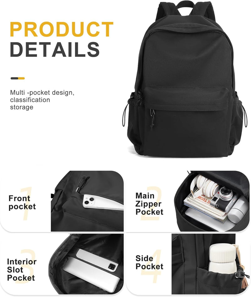 VECAVE Lightweight Casual Laptop Backpack Purse for Women,Travel Backpack with laptop compartment