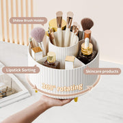360 Rotate Makeup Brush Holder Organizer, Makeup Organizers Countertop, Makeup organization and Skincare Storage for Vanity, Desktop, Bathroom (White)