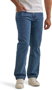 Wrangler Mens Classic 5-pocket Regular Fit Cotton Jean jeans - Dark Stonewash Flex