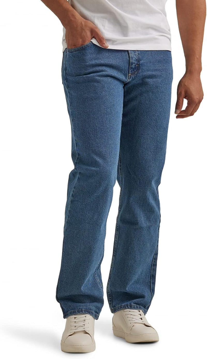 Wrangler Mens Classic 5-pocket Regular Fit Cotton Jean jeans - Dark Stonewash Flex